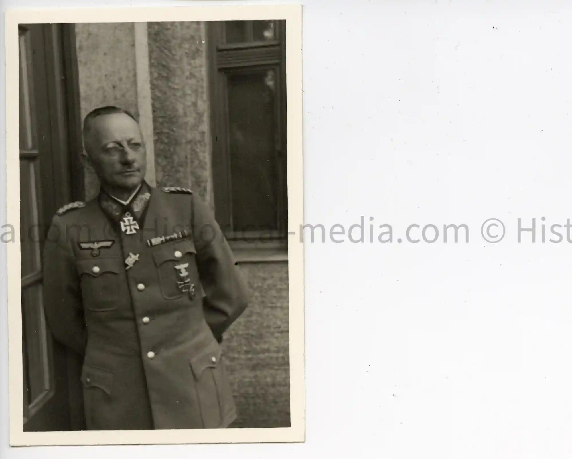 WWII GERMAN PHOTO  KNIGHTS CROSS WINNER - GENERAL RUDOLF SINTZENICH