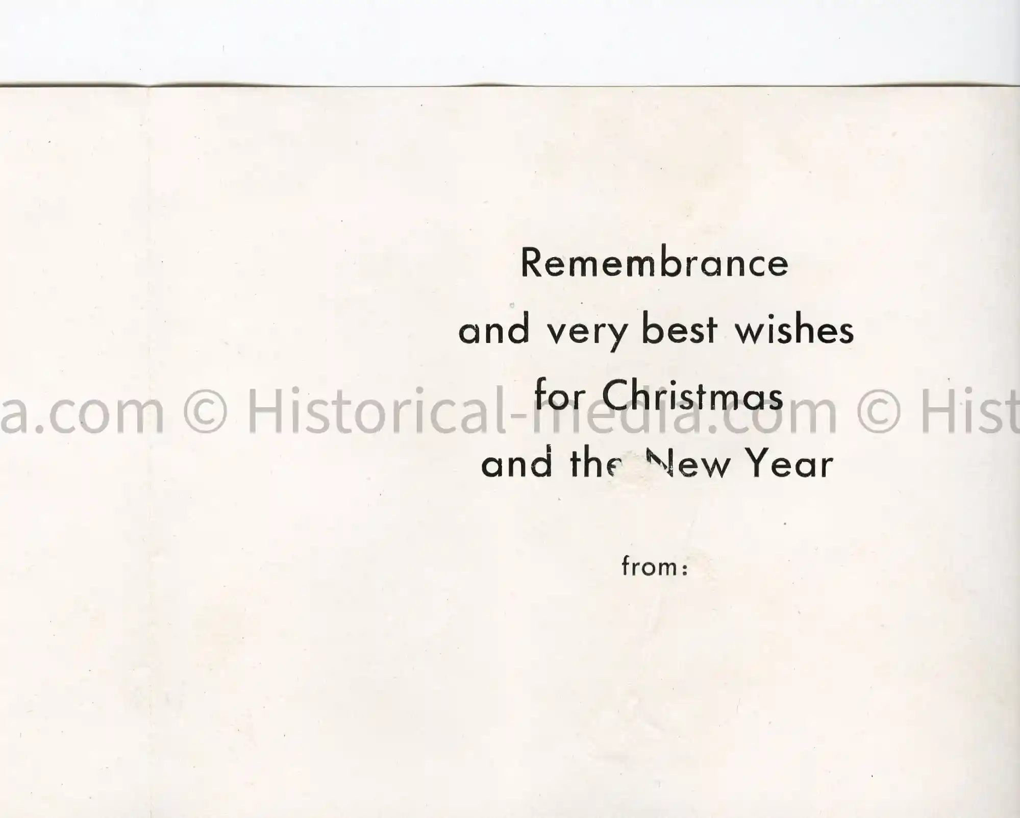 RAF WWII 80 SQUADRON CHRISTMAS CARD - LÜBECK