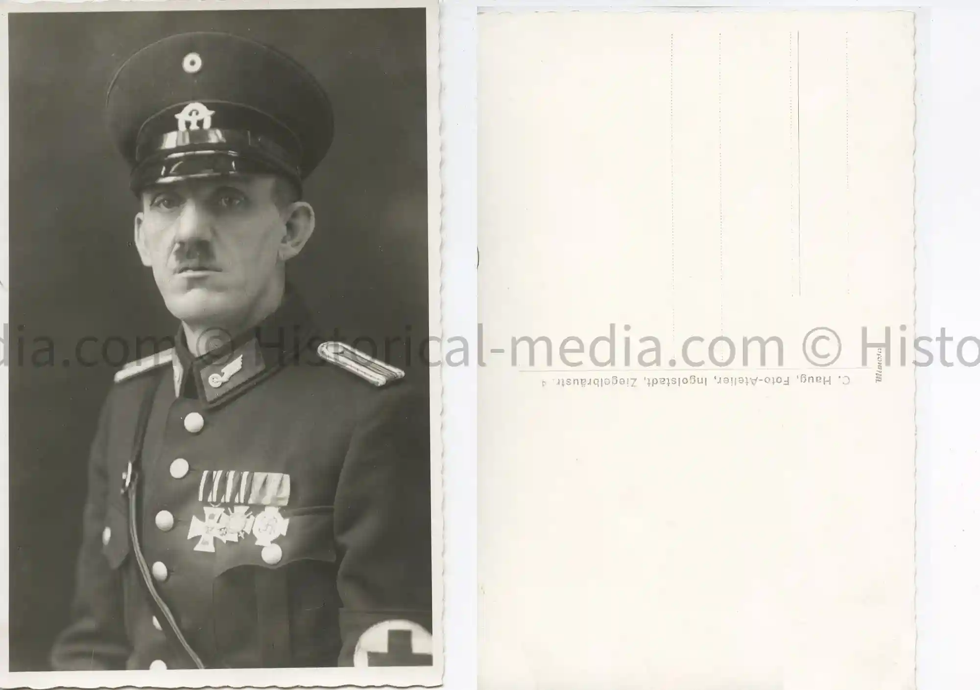 BAHNSCHÜTZPOLIZEI PORTRAIT PHOTO + MEDALS - NICE!!