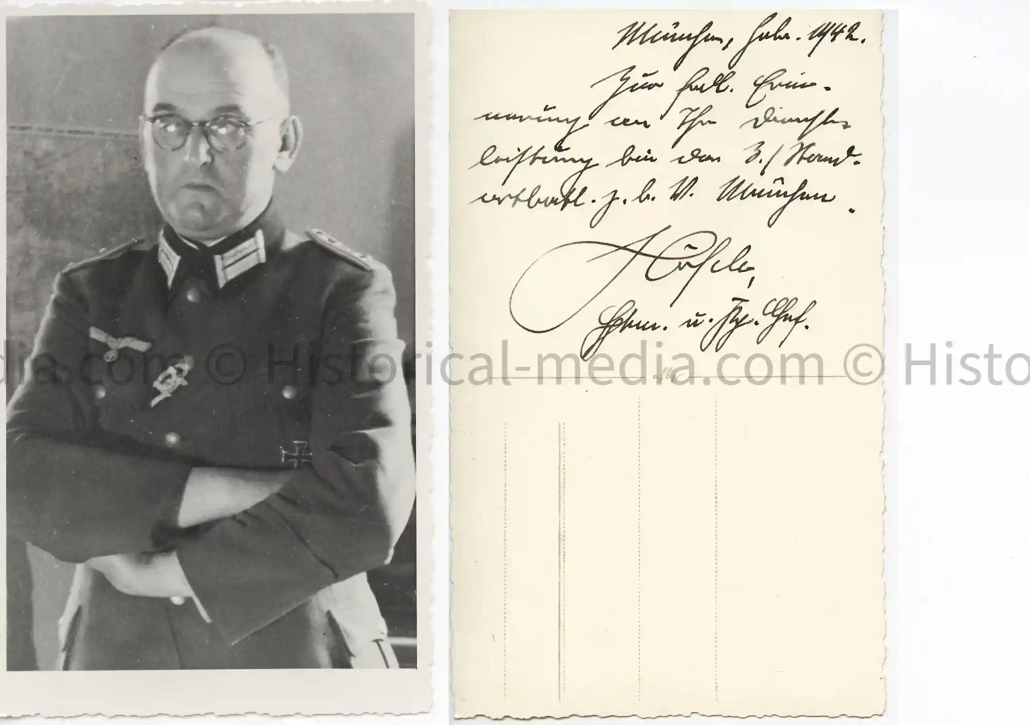STUDIO PORTRAIT PHOTO - ARMY OFFICER - EK1 - SIGNED
