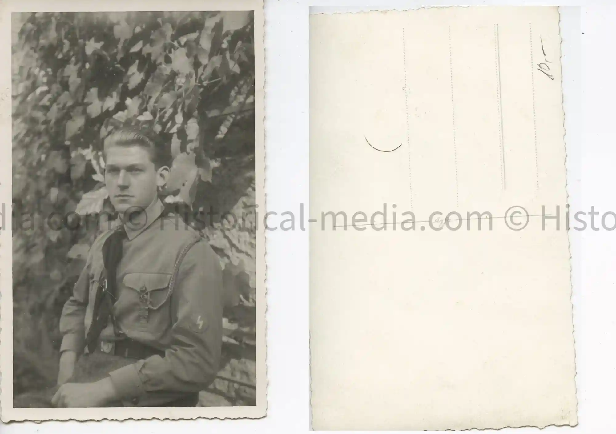 WWII GERMAN PHOTO HITLER JUGEND PORTRAIT PHOTO