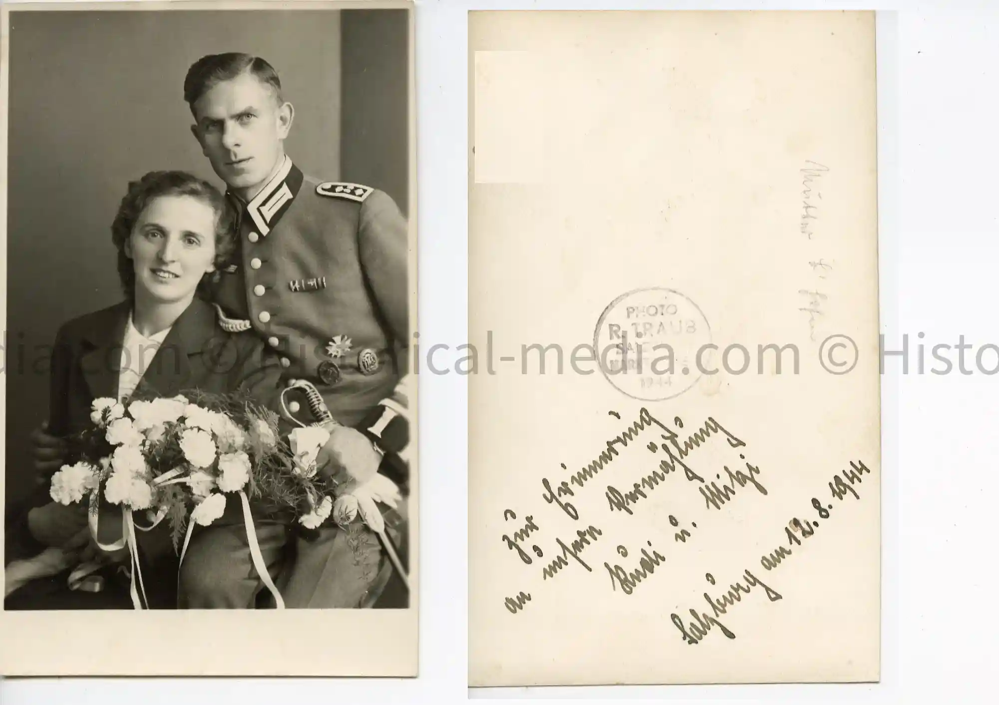 ARMY OFFICER STUDIO PORTRAIT PHOTO - KVK1 + SWORD