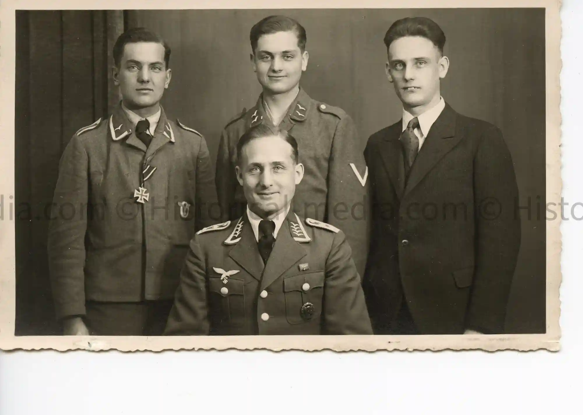 3X LUFTWAFFE BROTHERS STUDIO PORTRAIT PHOTO
