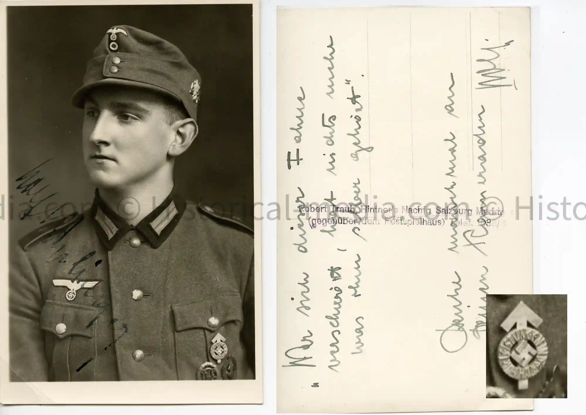 GEBIRGSJAEGER STUDIO PORTRAIT PHOTO - HJ-LEISTUNGSABZEICHEN