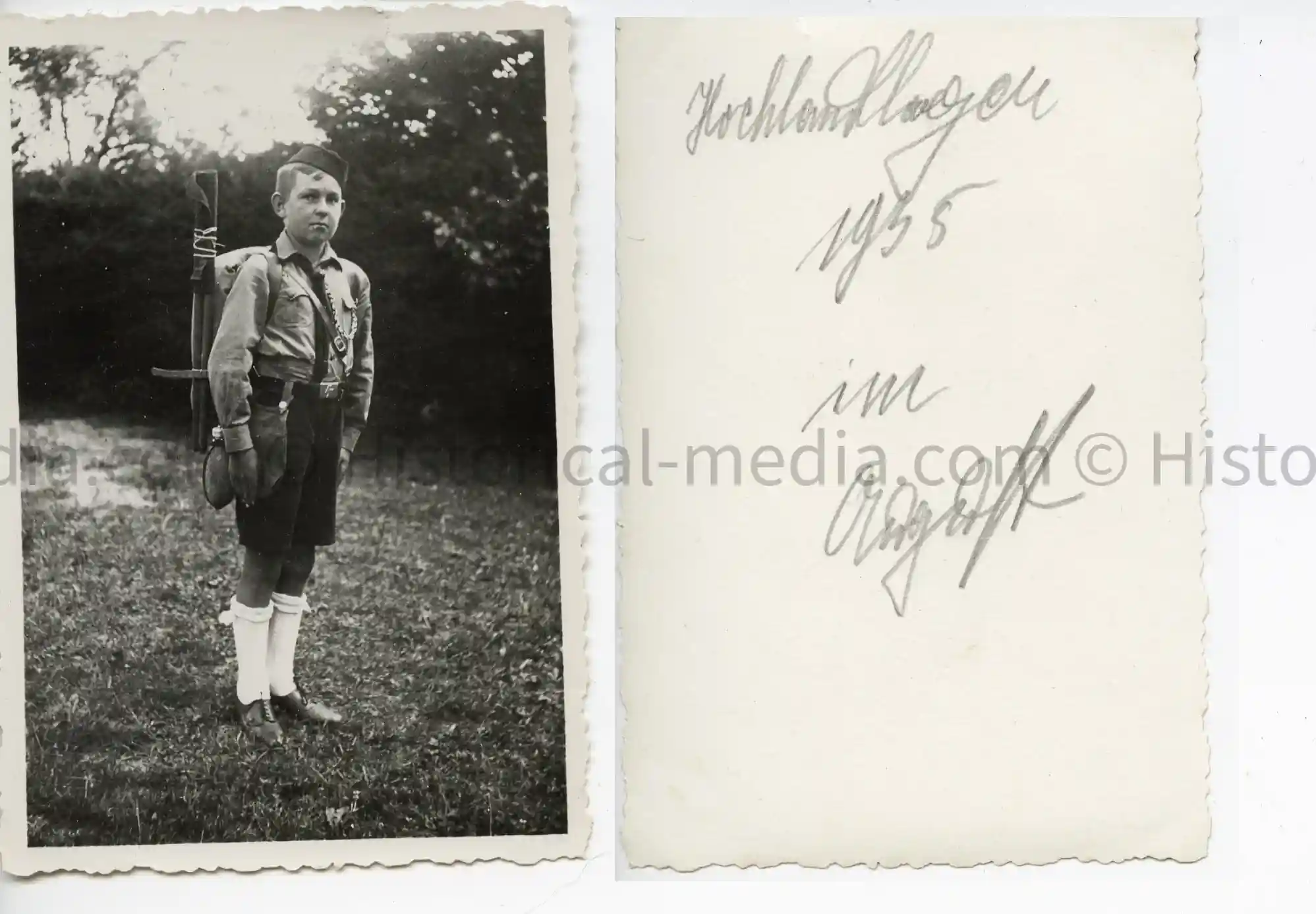 HITLER JUGEND BOY POSING IN FULL KIT HITLER JUGEND BOY POSING IN FULL KIT