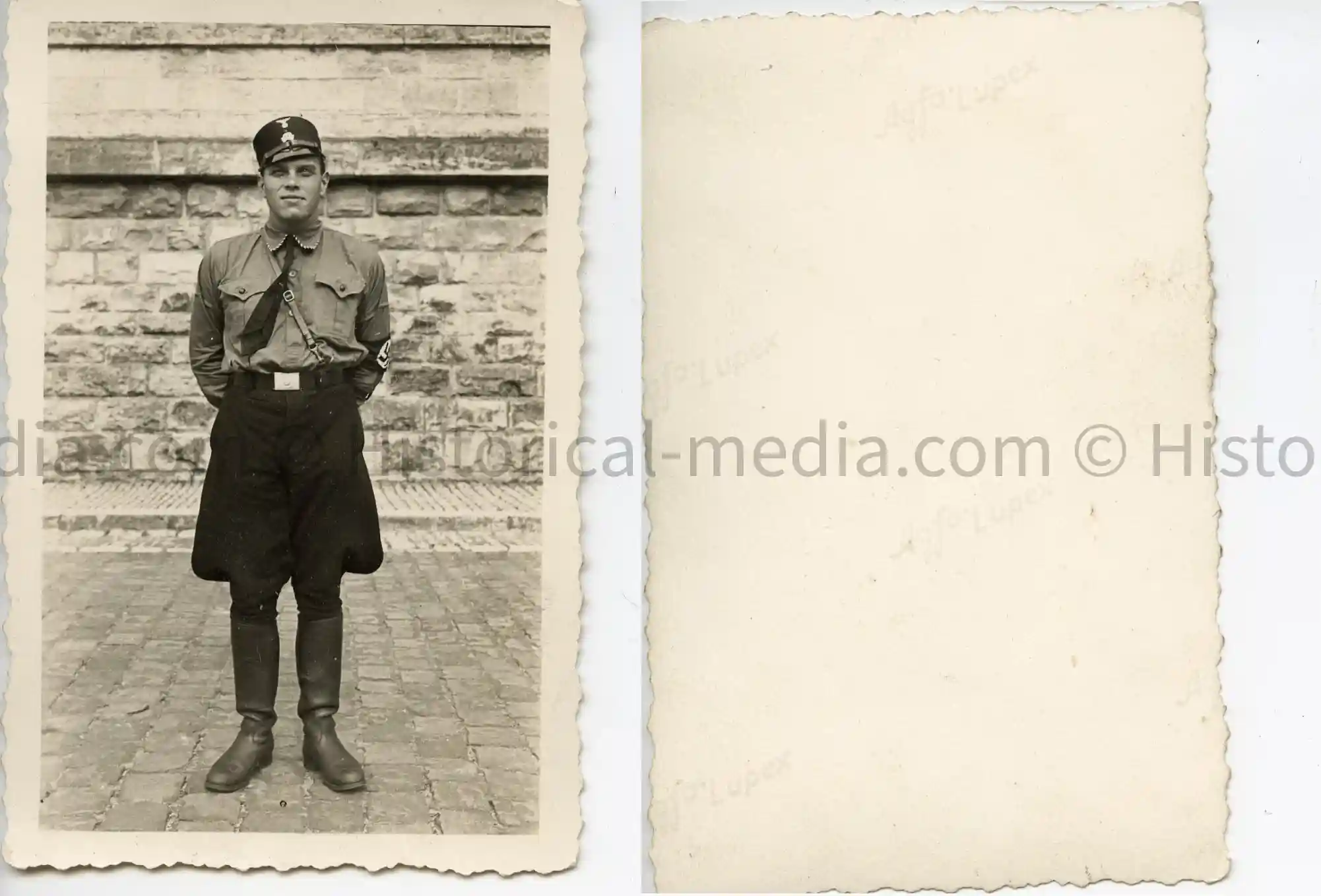 WWII PHOTO OF AN ALLGEMEINE SS MAN IN KEPI CAP WWII PHOTO OF AN ALLGEMEINE SS MAN IN KEPI CAP