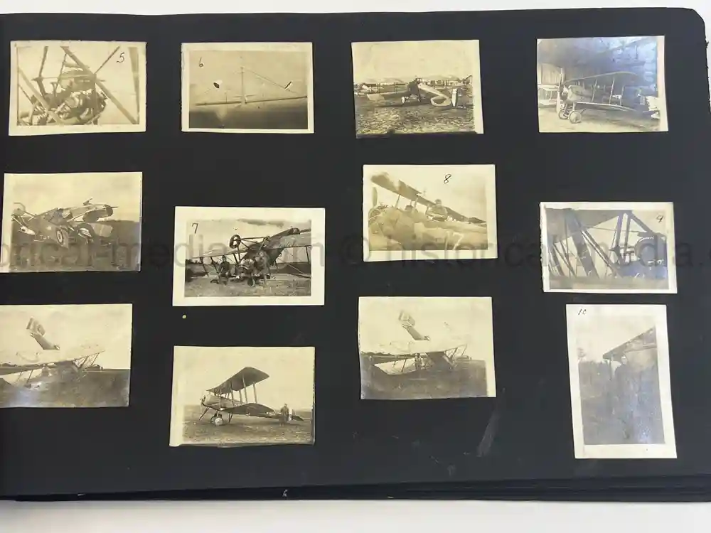 US WWI AVIATION PHOTO ALBUM - SUPER AIRCRAFT IMAGES!