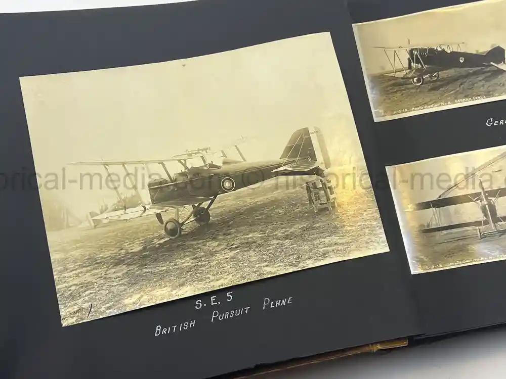US WWI AVIATION PHOTOGRAPHER ALBUM - FANTASTIC AIRCRAFT IMAGES!