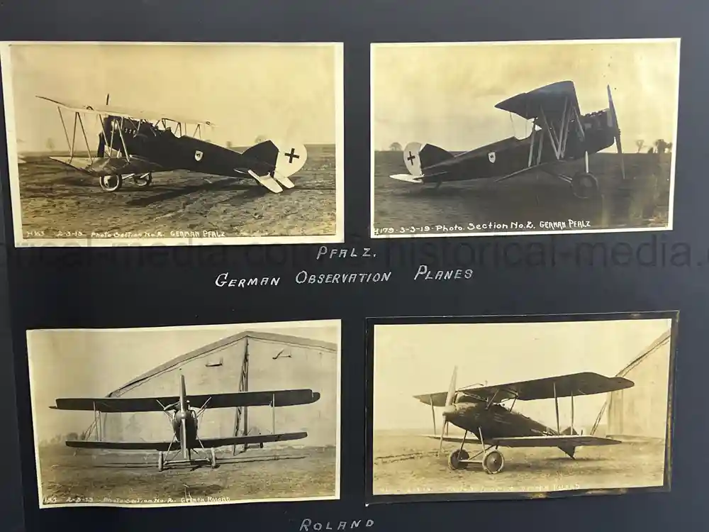 US WWI AVIATION PHOTOGRAPHER ALBUM - FANTASTIC AIRCRAFT IMAGES!