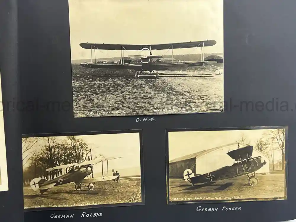 US WWI AVIATION PHOTOGRAPHER ALBUM - FANTASTIC AIRCRAFT IMAGES!