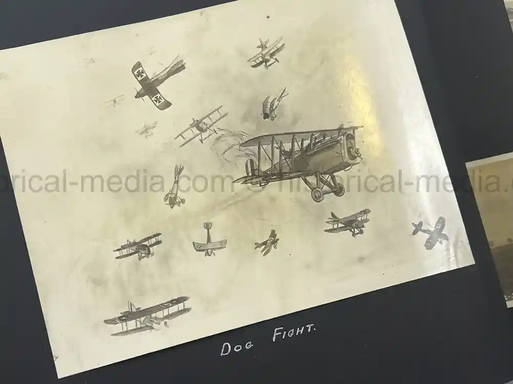 US WWI AVIATION PHOTOGRAPHER ALBUM - FANTASTIC AIRCRAFT IMAGES!