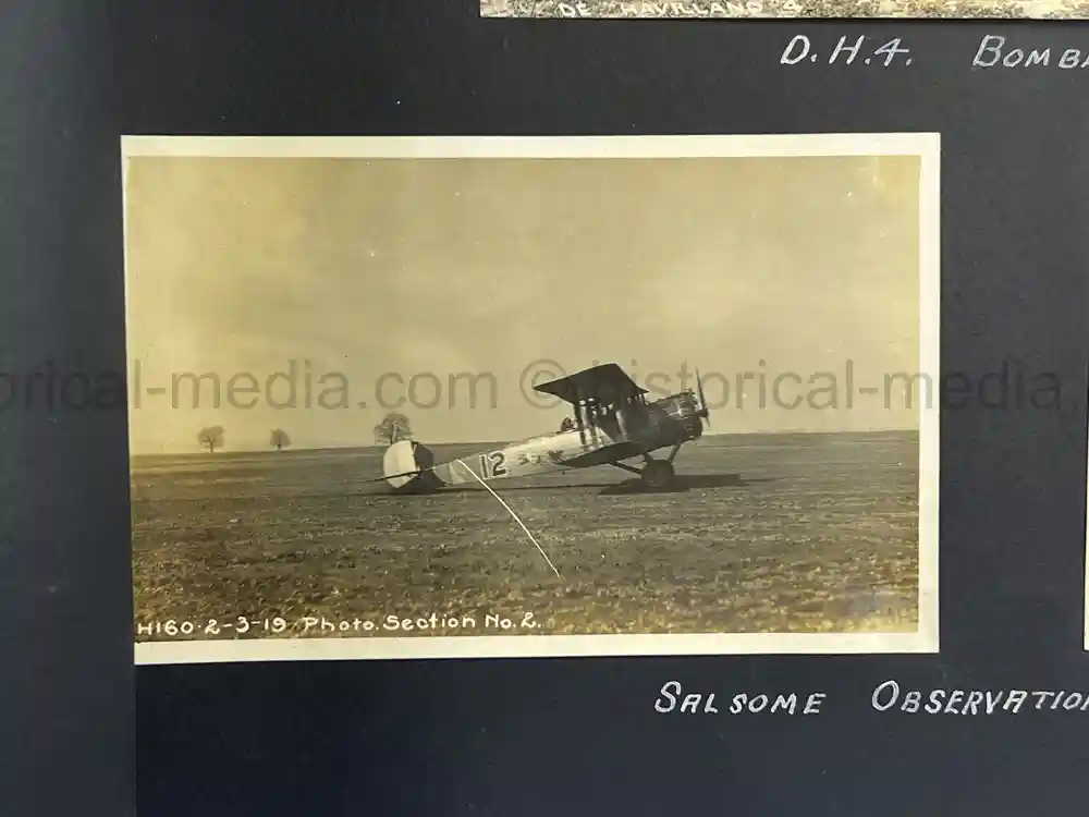 US WWI AVIATION PHOTOGRAPHER ALBUM - FANTASTIC AIRCRAFT IMAGES!