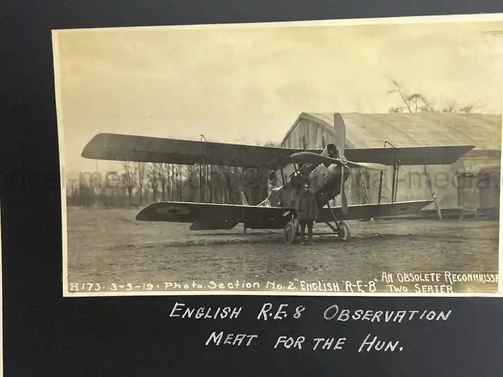 US WWI AVIATION PHOTOGRAPHER ALBUM - FANTASTIC AIRCRAFT IMAGES!