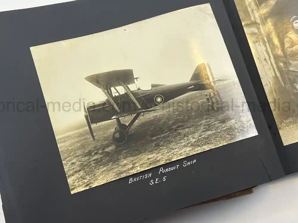 US WWI AVIATION PHOTOGRAPHER ALBUM - FANTASTIC AIRCRAFT IMAGES!