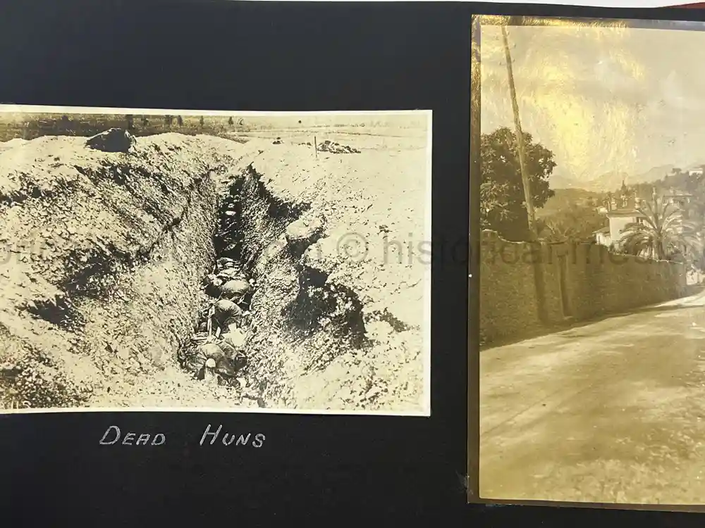 US WWI AVIATION PHOTOGRAPHER PHOTO ALBUM + AIRCRAFT FABRIC