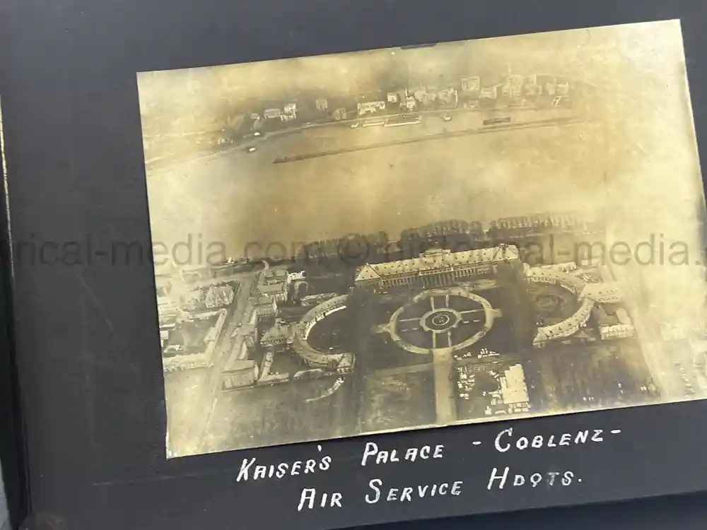 US WWI AVIATION PHOTOGRAPHER PHOTO ALBUM + AIRCRAFT FABRIC