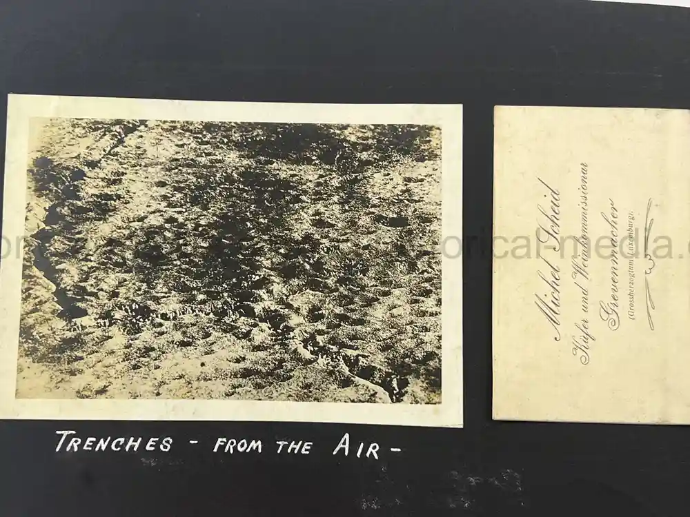 US WWI AVIATION PHOTOGRAPHER PHOTO ALBUM + AIRCRAFT FABRIC