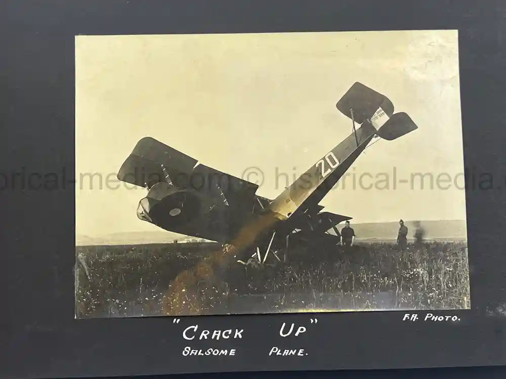 US WWI AVIATION PHOTOGRAPHER PHOTO ALBUM + AIRCRAFT FABRIC