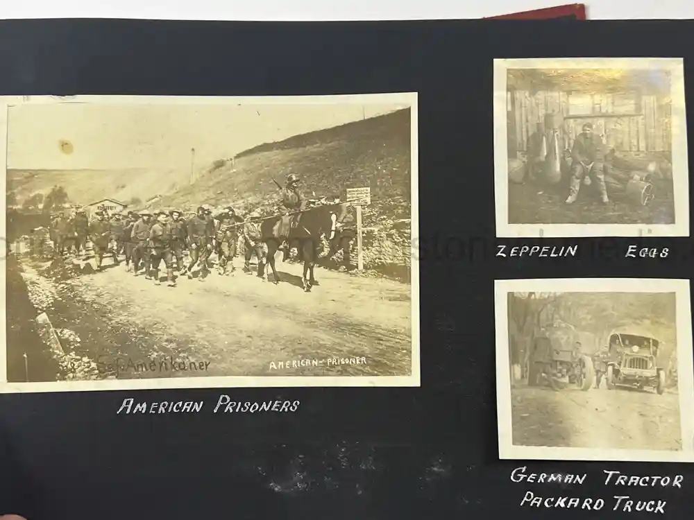 US WWI AVIATION PHOTOGRAPHER PHOTO ALBUM + AIRCRAFT FABRIC