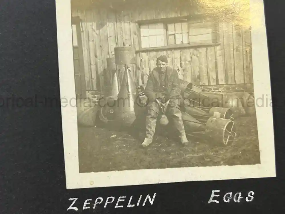 US WWI AVIATION PHOTOGRAPHER PHOTO ALBUM + AIRCRAFT FABRIC