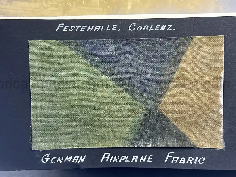 US WWI AVIATION PHOTOGRAPHER PHOTO ALBUM + AIRCRAFT FABRIC