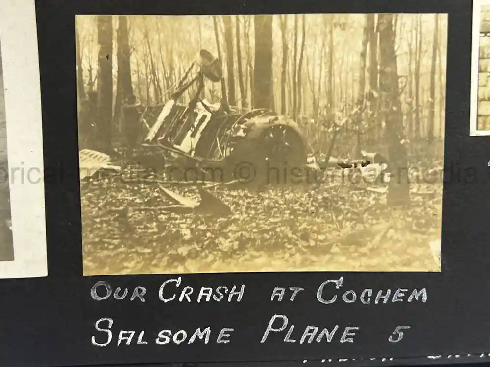 US WWI AVIATION PHOTOGRAPHER PHOTO ALBUM + AIRCRAFT FABRIC