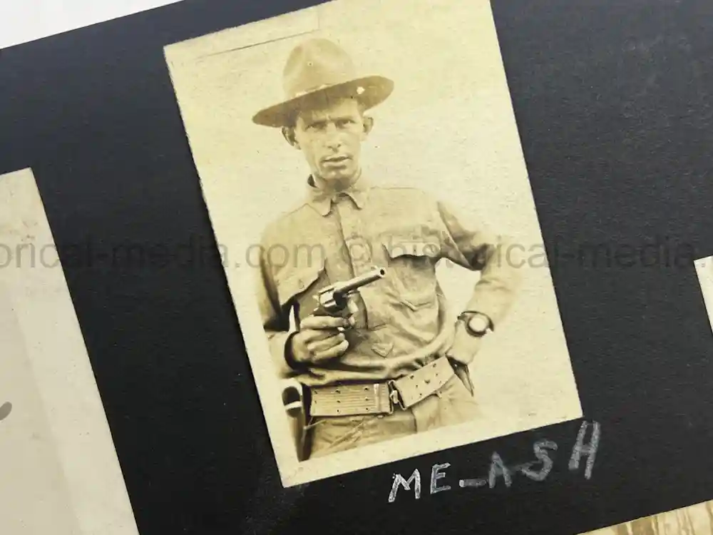 US WWI AVIATION PHOTOGRAPHER PHOTO ALBUM + AIRCRAFT FABRIC