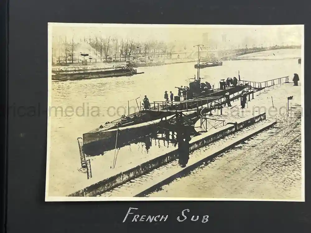 US WWI AVIATION PHOTOGRAPHER PHOTO ALBUM + AIRCRAFT FABRIC