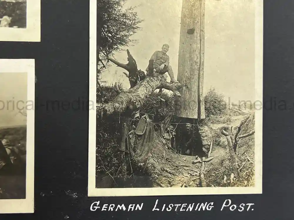 US WWI AVIATION PHOTOGRAPHER PHOTO ALBUM + AIRCRAFT FABRIC