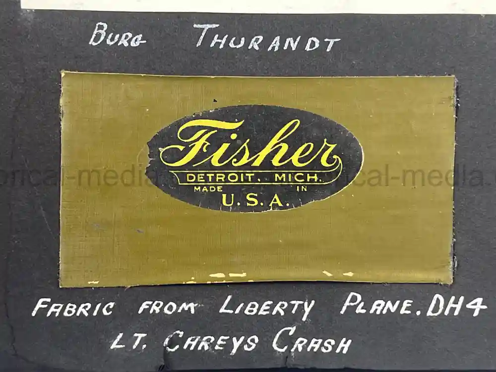 US WWI AVIATION PHOTOGRAPHER PHOTO ALBUM + AIRCRAFT FABRIC