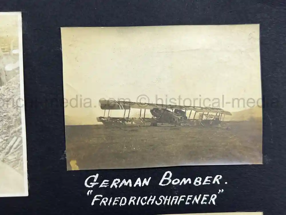US WWI AVIATION PHOTOGRAPHER PHOTO ALBUM + AIRCRAFT FABRIC