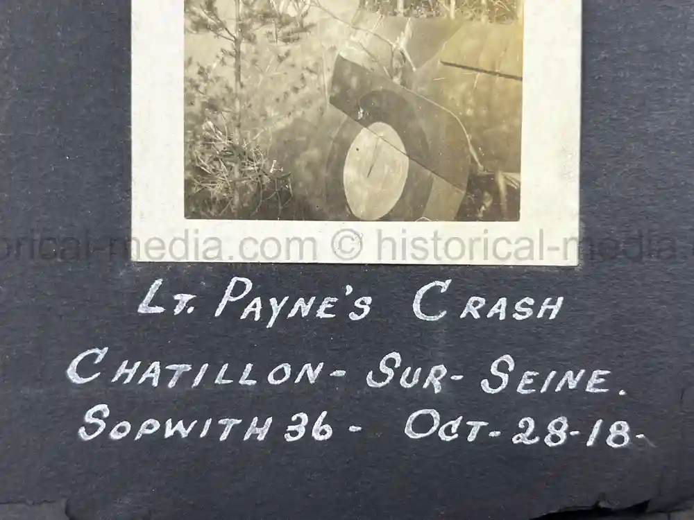 US WWI AVIATION PHOTOGRAPHER PHOTO ALBUM + AIRCRAFT FABRIC