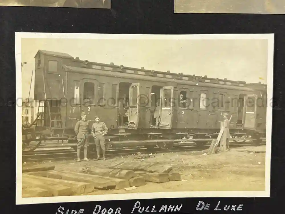 US WWI AVIATION PHOTOGRAPHER PHOTO ALBUM + AIRCRAFT FABRIC