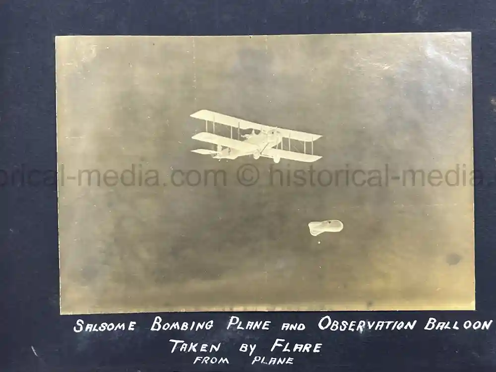 US WWI AVIATION PHOTOGRAPHER PHOTO ALBUM + AIRCRAFT FABRIC