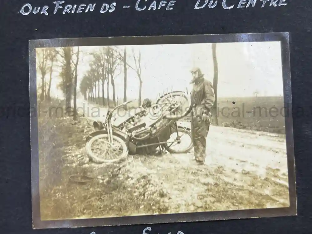 US WWI AVIATION PHOTOGRAPHER PHOTO ALBUM + AIRCRAFT FABRIC