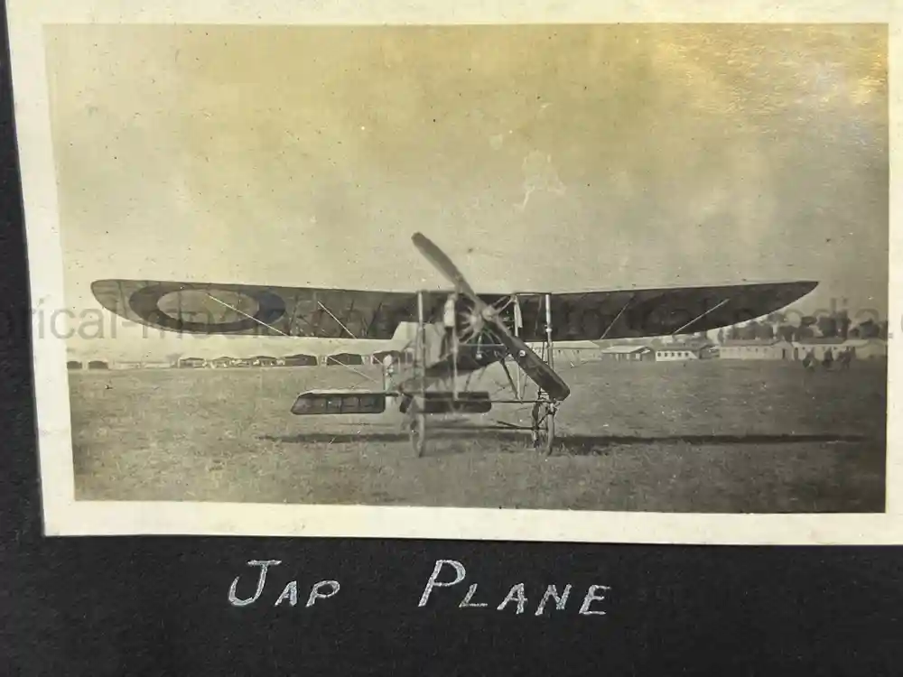 US WWI AVIATION PHOTOGRAPHER PHOTO ALBUM + AIRCRAFT FABRIC