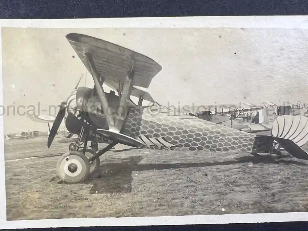 US WWI AVIATION PHOTOGRAPHER PHOTO ALBUM + AIRCRAFT FABRIC