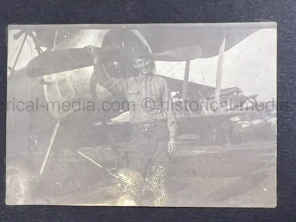 US WWI AVIATION PHOTOGRAPHER PHOTO ALBUM + AIRCRAFT FABRIC
