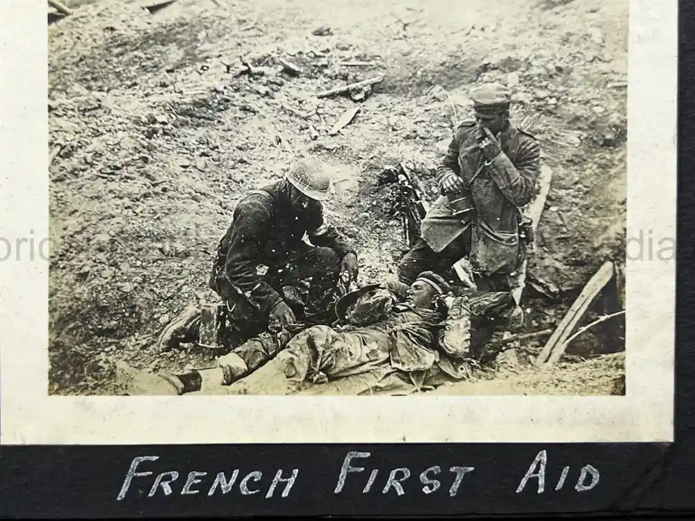 US WWI AVIATION PHOTOGRAPHER PHOTO ALBUM + AIRCRAFT FABRIC