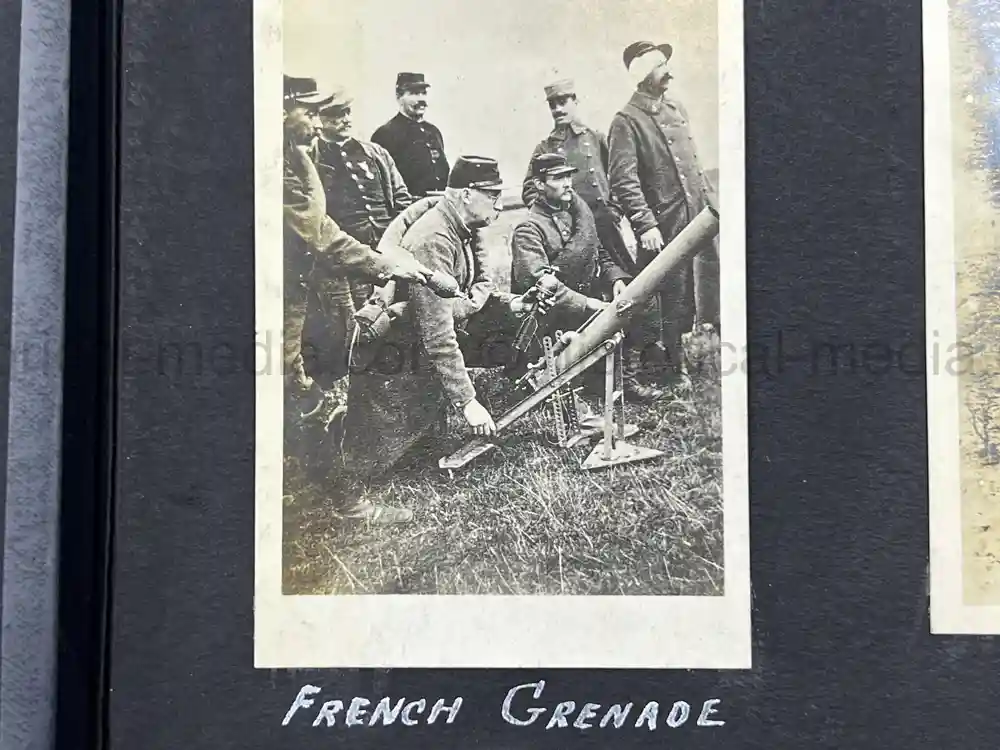 US WWI AVIATION PHOTOGRAPHER PHOTO ALBUM + AIRCRAFT FABRIC