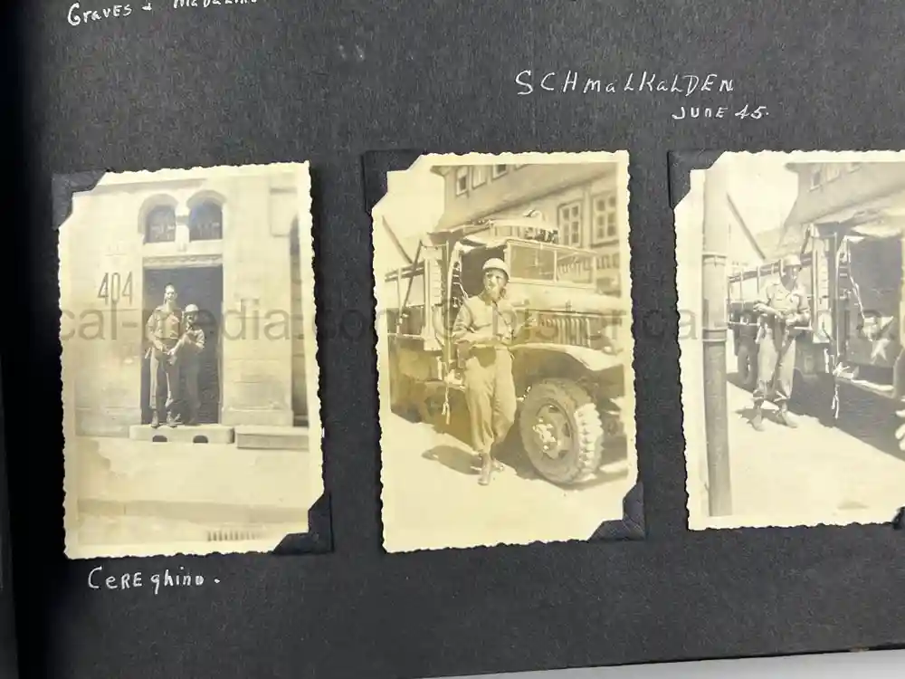 US WWII PHOTO ALBUM - BATTLE OF THE BULGE, GERMANY, NURNBERG US WWII PHOTO ALBUM - BATTLE OF THE BULGE, GERMANY, NURNBERG