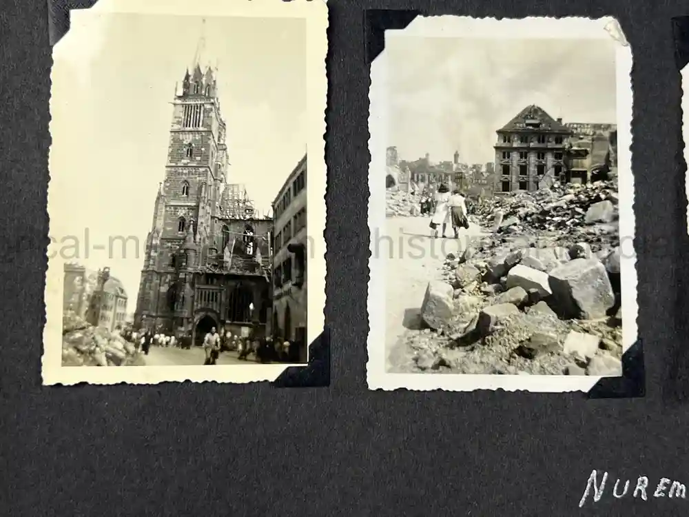 US WWII PHOTO ALBUM - BATTLE OF THE BULGE, GERMANY, NURNBERG US WWII PHOTO ALBUM - BATTLE OF THE BULGE, GERMANY, NURNBERG