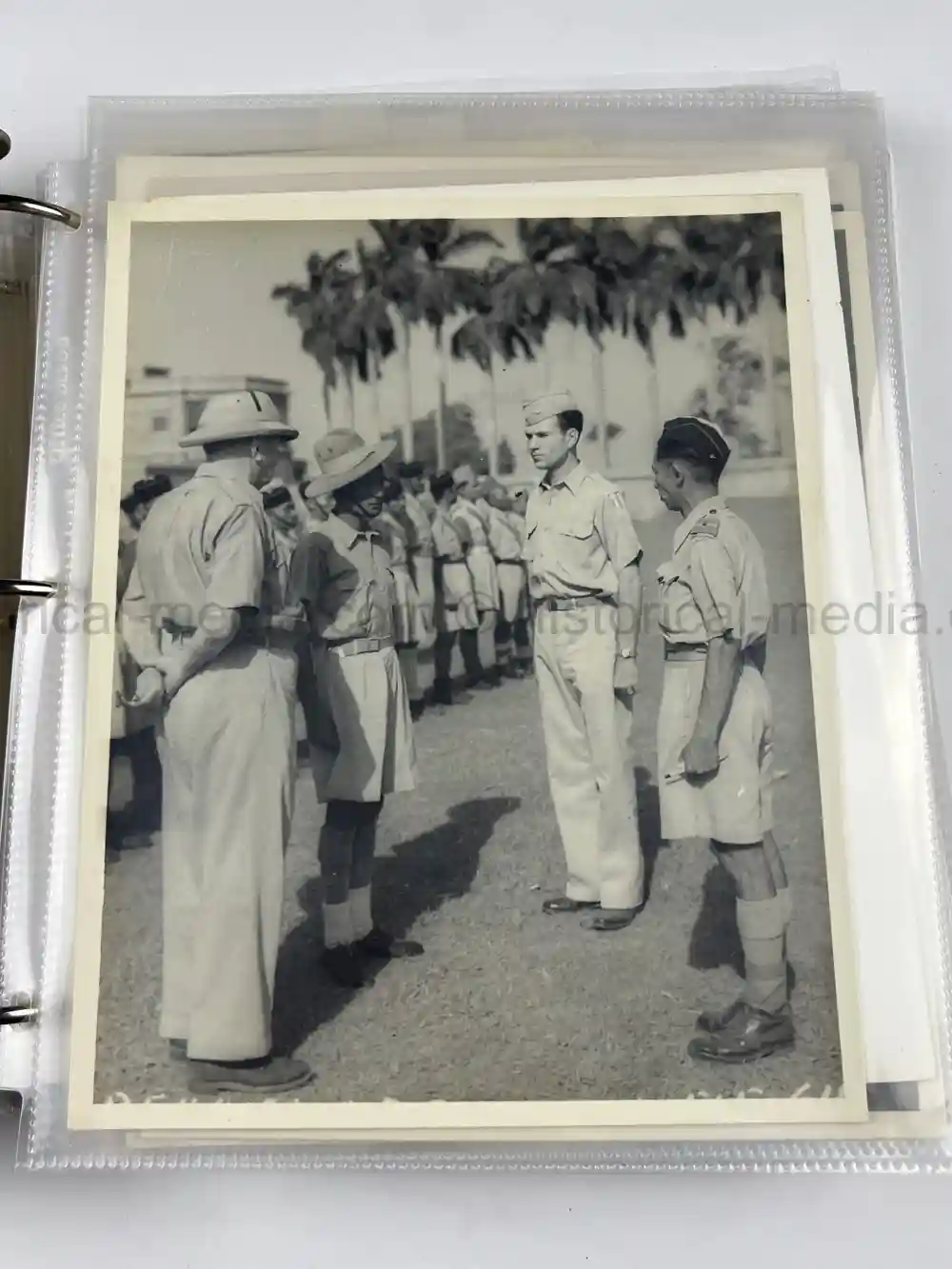 WWII US CBI OFFICER PHOTO ALBUM + LARGE LEATHER CBI JACKET PATCH - GOOD GURHA PHOTOS - BENGAL AIR DEPOT