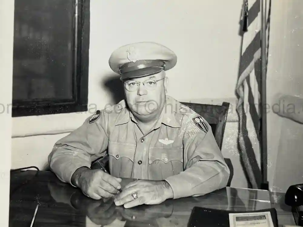 WWII US CBI OFFICER PHOTO ALBUM + LARGE LEATHER CBI JACKET PATCH - GOOD GURHA PHOTOS - BENGAL AIR DEPOT