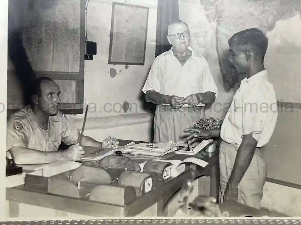 WWII US CBI OFFICER PHOTO ALBUM + LARGE LEATHER CBI JACKET PATCH - GOOD GURHA PHOTOS - BENGAL AIR DEPOT