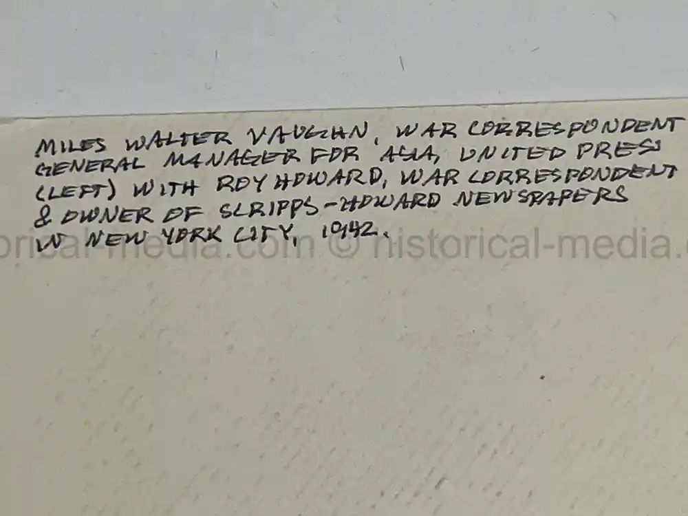 US WWII WAR CORRESPONDENT INSIGNIA GROUPING - MILES W. VAUGHN