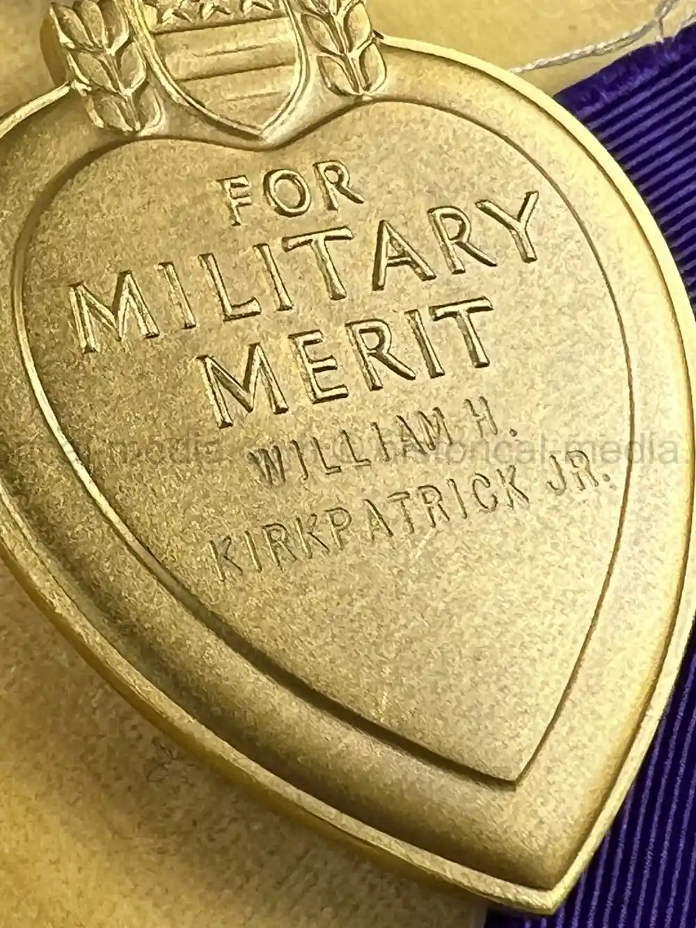 US WWII OFFICIALLY ENGRAVED PURPLE HEART - 460th BOMB GROUP- KIA JUNE 26, 1944