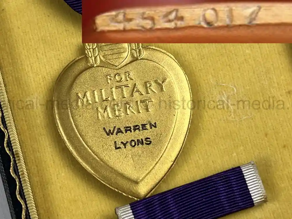 US WWII OFFICIALLY ENGRAVED SILVER STAR & PURPLE HEART - 82ND AIRBORNE - BATTLE OF BIAZZA RIDGE - KIA - TIGER TANK