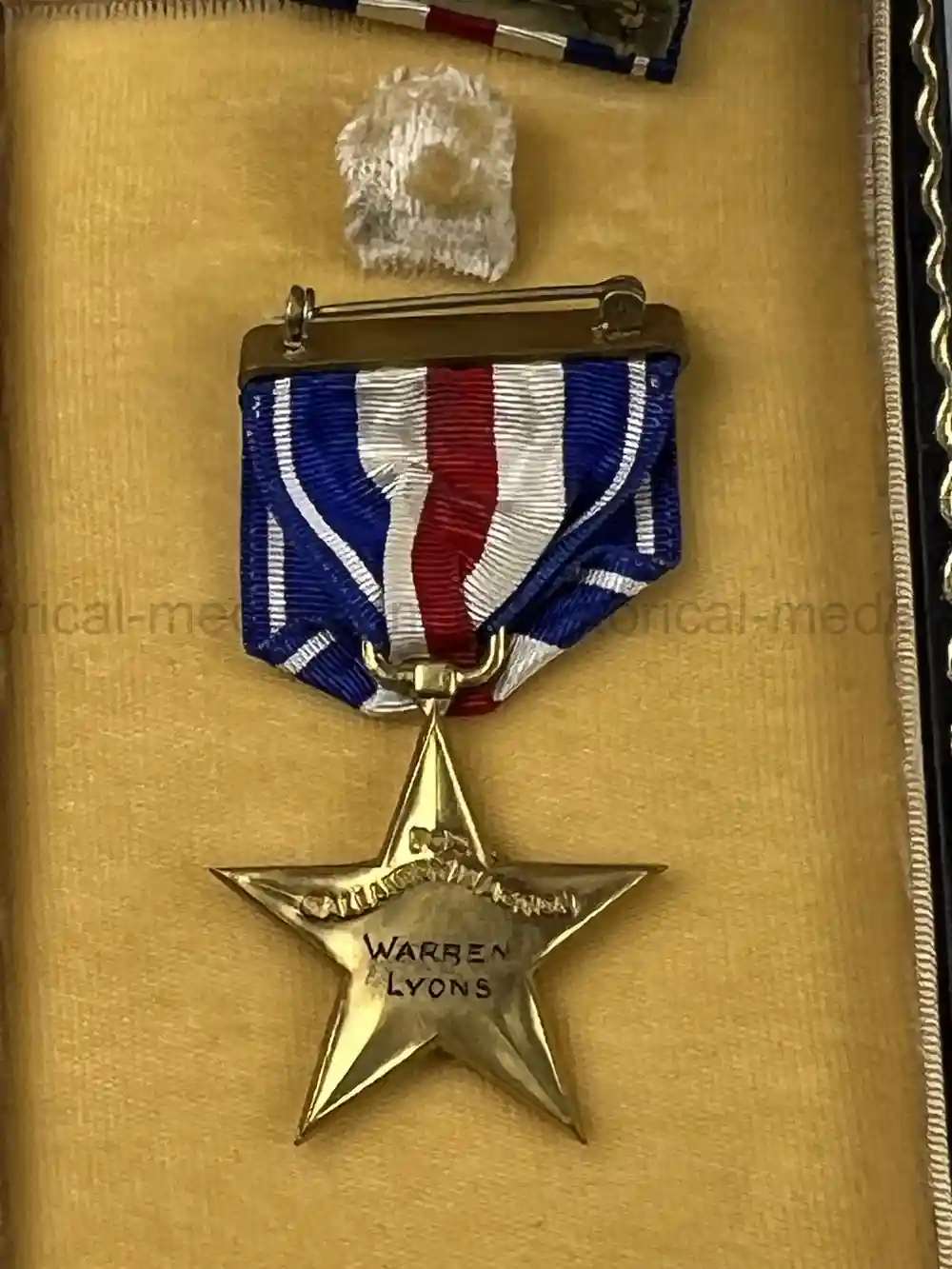 US WWII OFFICIALLY ENGRAVED SILVER STAR & PURPLE HEART - 82ND AIRBORNE - BATTLE OF BIAZZA RIDGE - KIA - TIGER TANK