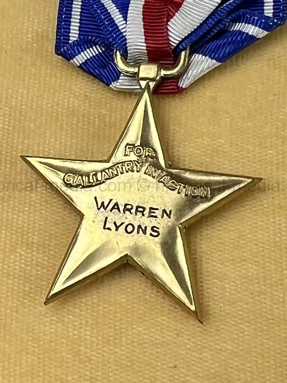 US WWII OFFICIALLY ENGRAVED SILVER STAR & PURPLE HEART - 82ND AIRBORNE - BATTLE OF BIAZZA RIDGE - KIA - TIGER TANK